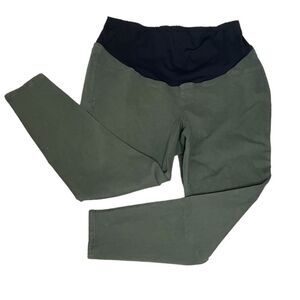 MAURICES Maternity Jeggings Green Black Waistband Repreve Recycled Size 20W NWT